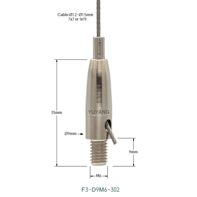 F3-302 Cable Gripper With M6 External Thread