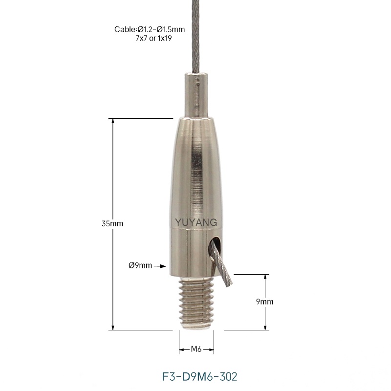 F3-302 Cable Gripper With M6 External Thread