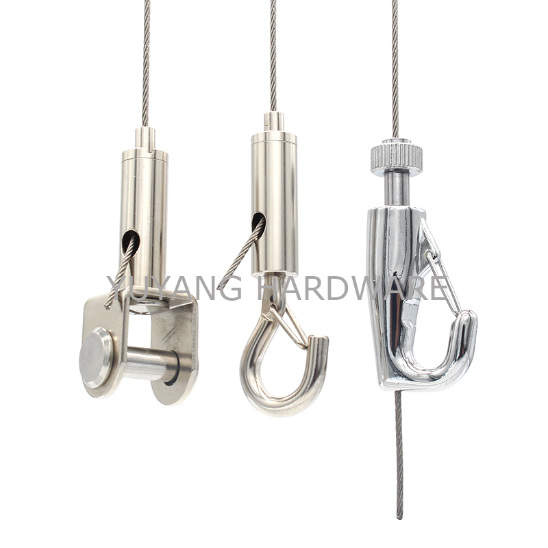 YY-K017 led panel light suspension kit Acoustic Panels Soundproof Suspension Hanging Cable Kit cable gripper with opening 9mm 11mm 18mm 25mm panel holder