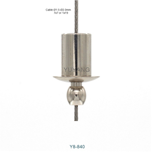 Factory price adjustable stainless steel cable rope gripper track light suspension kit hanging system
