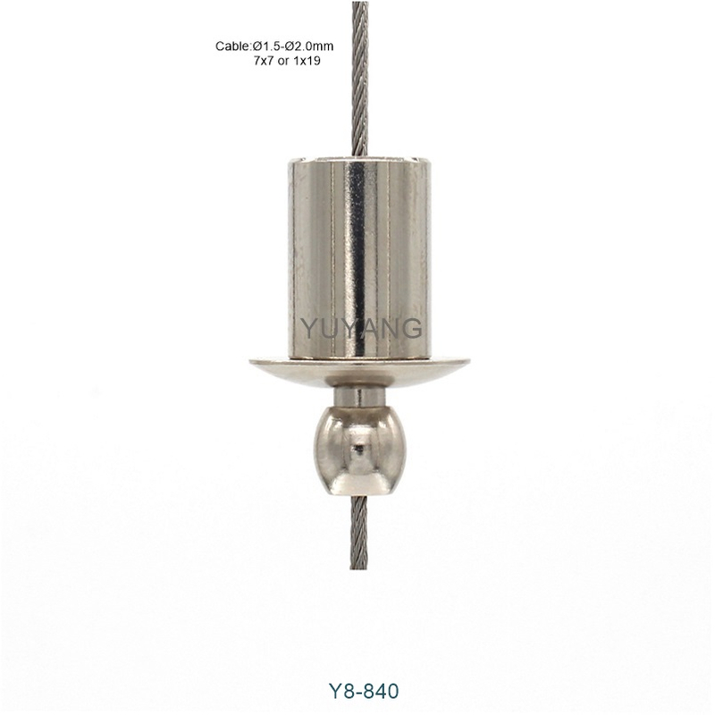  Factory price adjustable stainless steel cable rope gripper track light suspension kit hanging system