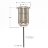 Brass Ceiling Mounting Gripper Rounded Bottom Suitable for 1-2mm Steel Wire Rope