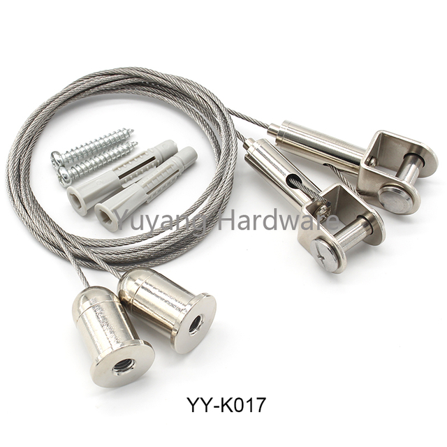 YY-K017 led panel light suspension kit Acoustic Panels Soundproof Suspension Hanging Cable Kit cable gripper with opening 9mm 11mm 18mm 25mm panel holder