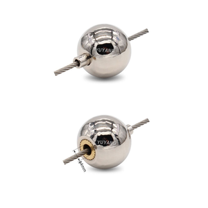 Steel Wire Rope Support Ball Brass Cable Gripper Clothing Display Hanger Self-Locking Bead Wire Lock Gripper