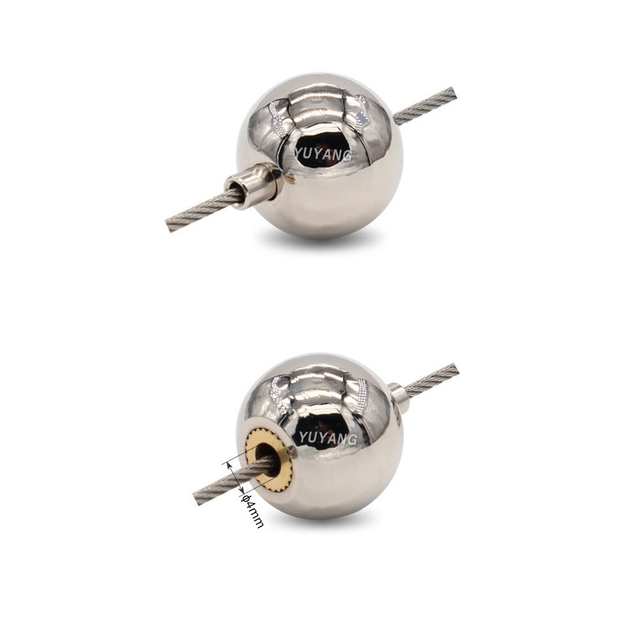 Steel Wire Rope Support Ball Brass Cable Gripper Clothing Display Hanger Self-Locking Bead Wire Lock Gripper