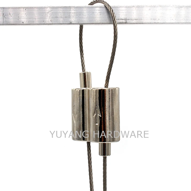Factory price Zinc alloy cable gripper with loops and hook OEM cable car wire rope gripper