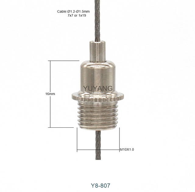 M10 Thread Suspension Cable Gripper for 1.2-1.5mm Hanging Wire