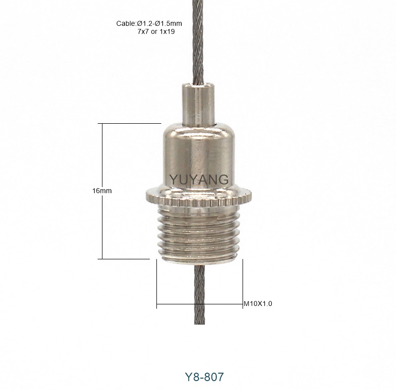 M10 Thread Suspension Cable Gripper for 1.2-1.5mm Hanging Wire
