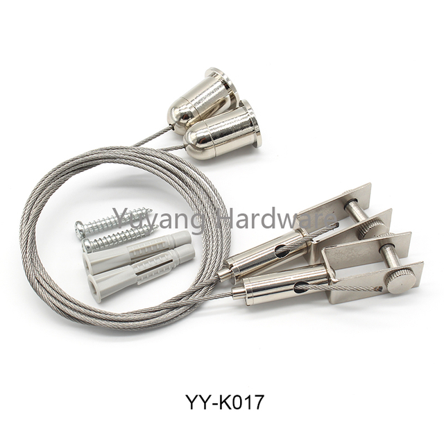 YY-K017 led panel light suspension kit Acoustic Panels Soundproof Suspension Hanging Cable Kit cable gripper with opening 9mm 11mm 18mm 25mm panel holder