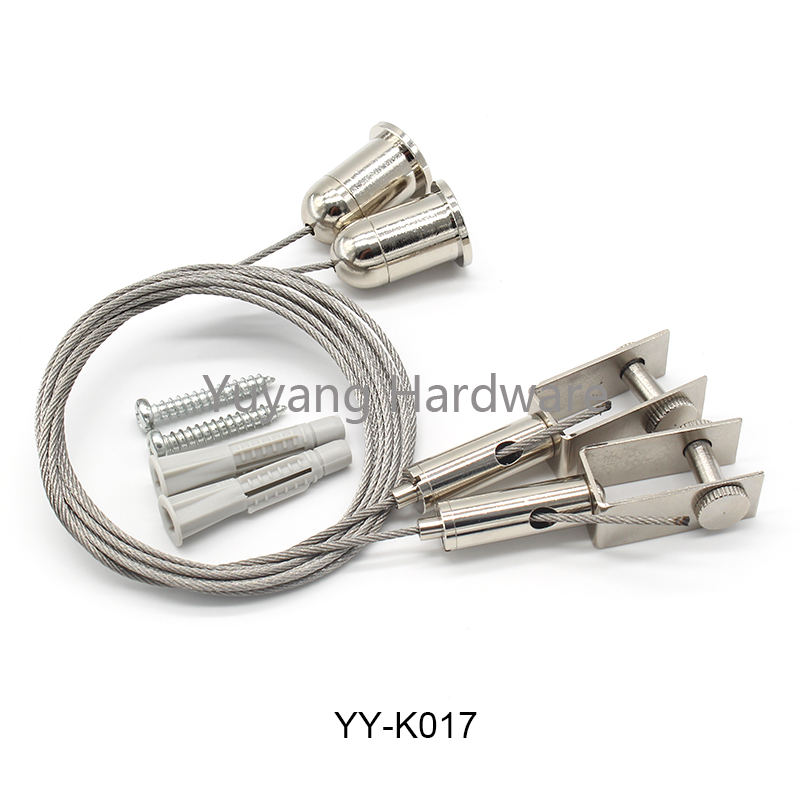 YY-K017 led panel light suspension kit Acoustic Panels Soundproof Suspension Hanging Cable Kit cable gripper with opening 9mm 11mm 18mm 25mm panel holder