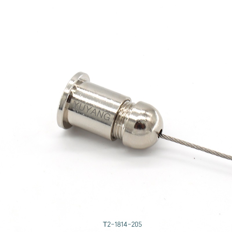 Brass Ceiling Mounting Gripper Rounded Bottom Suitable for 1-2mm Steel Wire Rope