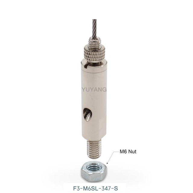 Lighting Fixture Hanger Stainless Steel Wire Rope Side Exit Cable Gripper with Cable Lock