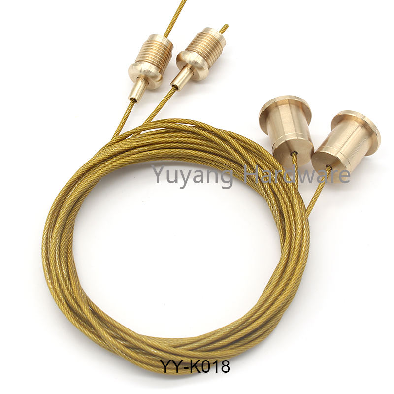 Gold haning kit raw brass color hanging system