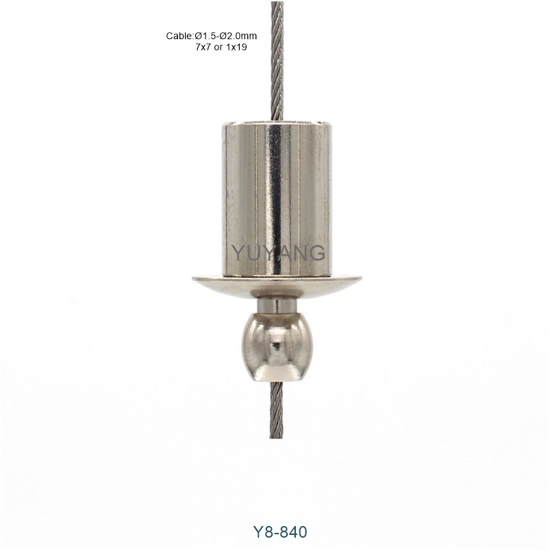  Factory price adjustable stainless steel cable rope gripper track light suspension kit hanging system