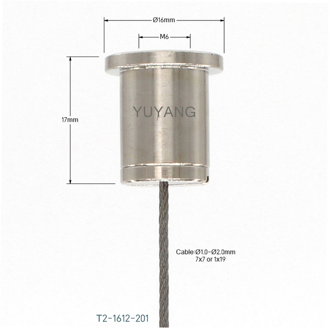 Ceiling Attachment Cable Gripper Flat - Bottom Ceiling Mount Cable Fixture