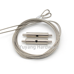 Adjustable Wire Rope Hanging Kit Nickel Copper Finish for Light & Signage Mounting