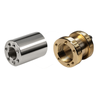 Custom CNC Machined Brass & Stainless Steel Flanged Sleeve