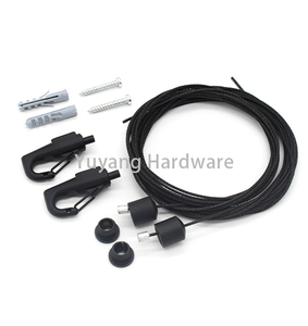 Black Picture Hanging Kit | Adjustable Stainless Steel Cable Art Display Hardware
