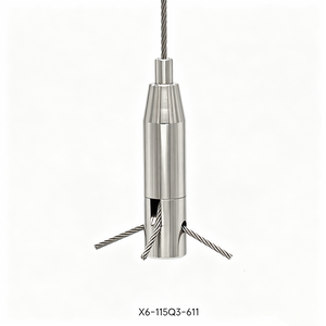 Brass Push-Type Dual-Way Cable Gripper Adjustable Wire Cable Hanging Fitting for Lighting & Signage
