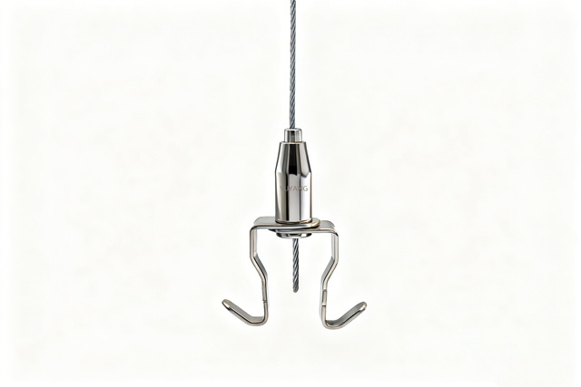Adjustable Wire Rope Hook Metal Double Hook Cable Suspension Hanger for Sign & Light Hanging System