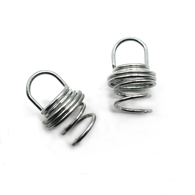Spring Wire Rope Gripper Coil Cable Lock With D Ring Steel Wire Loop Suspension Fitting