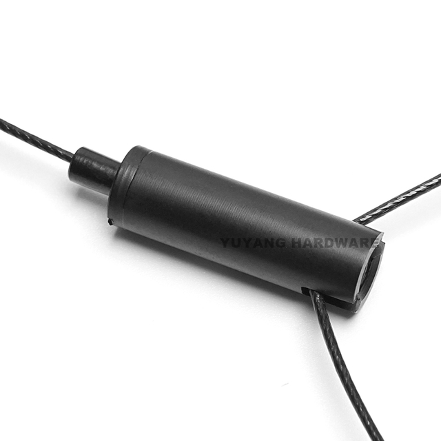 Adjustable Dual Wire Cable Gripper, Spring Loaded Steel Cable Lock for Display Hanging System