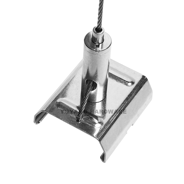 Adjustable Wire Rope Cable Gripper for LED Linear Light Channel Suspension Bracket