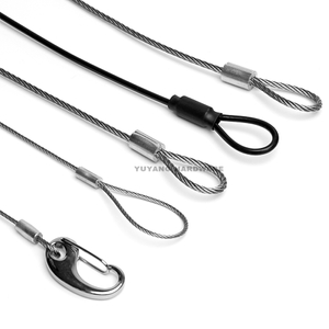 Custom Stainless Steel Wire Rope Safety Cable Assembly Aluminum Crimped Loop Steel Cable for Lighting Hanging & Stage Light Fall Protection