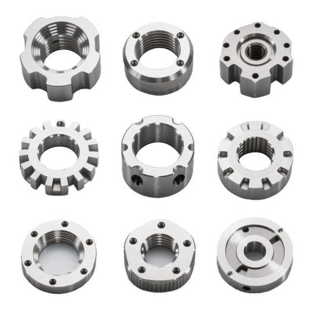 Custom Precision CNC Machined Metal Flange Nuts & Threaded Collars