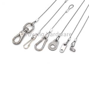 Stainless Steel Safety Cable Kit | Anti‑Fall Security Wire Rope with Snap Hooks & Mounting Lugs