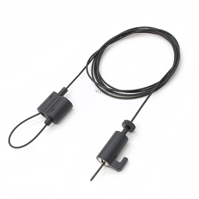 Black Adjustable Picture Hanging Wire Kit Stainless Steel Cable Suspension System for Artwork & Gallery Display