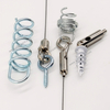 Stainless Steel Torsion Spring with D‑Ring, Heavy Duty Metal Torsion Coil Spring for Hardware Fittings