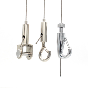 Brass Wire Rope Cable Gripper Self-Locking Suspension Hook cable gripper for Gallery Lighting & Sign Hanging