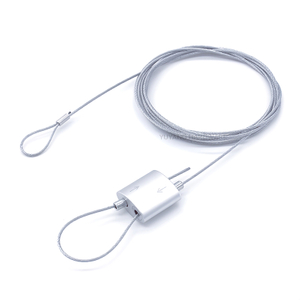 Zinc Alloy Looping Wire Rope Hanging Kit Adjustable Cable Suspension for Pipe Mounting
