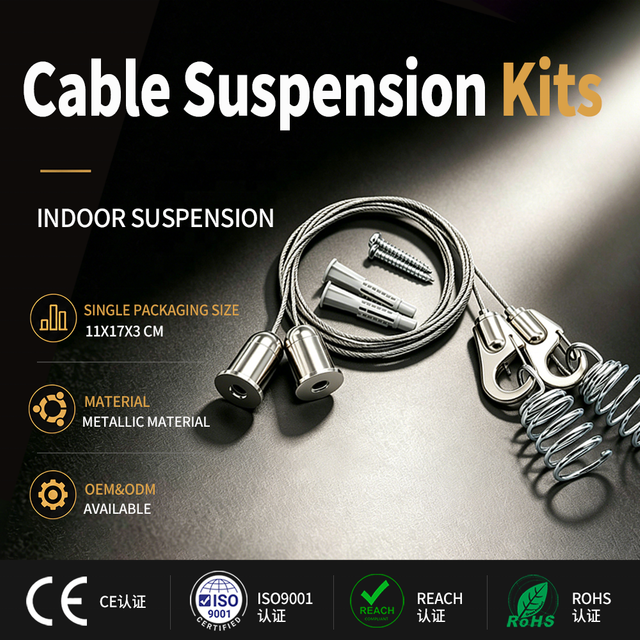 Other Lighting Accessories Adjustable Suspension Kit Hanging Wire Kit for LED Panel Light Lighting Accessories