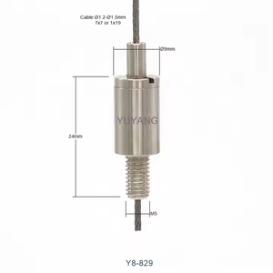 Factory Price Cable Gripper with OEM External Thread Bottom Exit for Hanging Kit Fixture Suspension Kit Cable Grippers