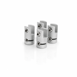 Aluminum Glass Clamp, Silver Metal Glass Standoff Clip for Signage & Display Mounting