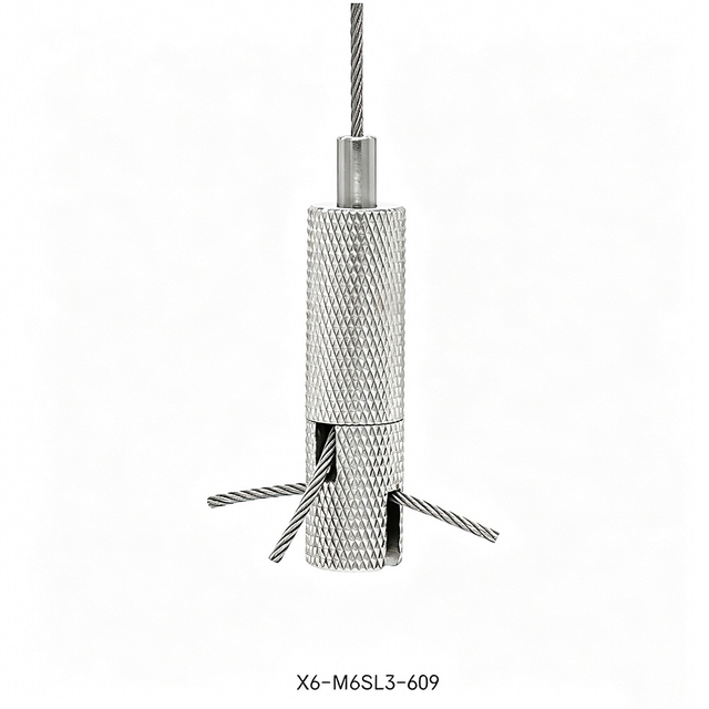 Three Outlet Cable Gripper Multi-way Steel Wire Rope Holder for Lighting & Billboard Hanging